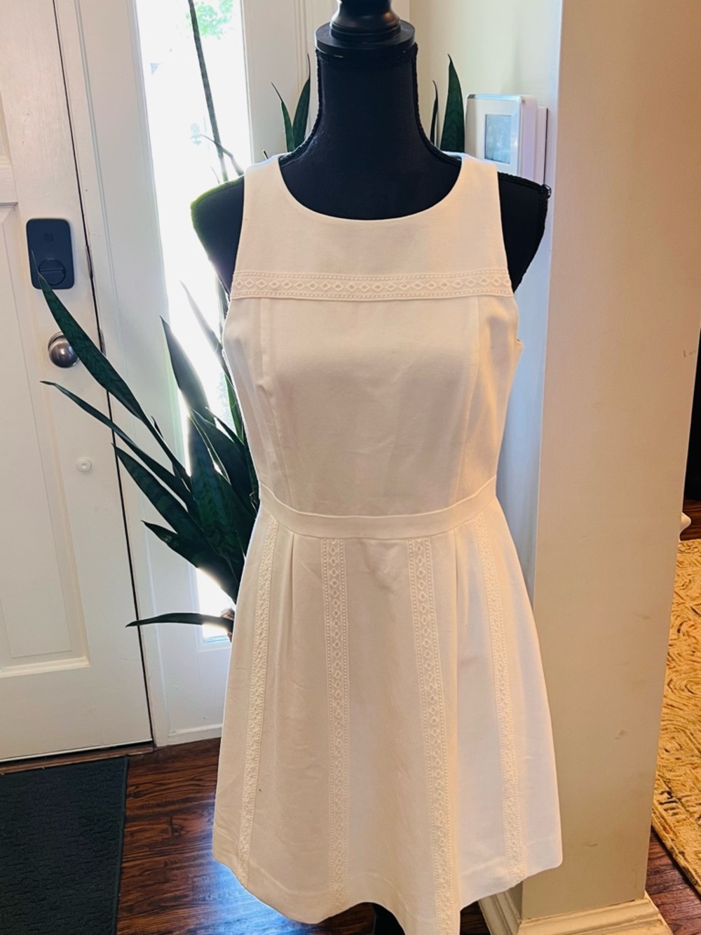 J.Crew White Eyelet Fit & Flare Dress Size 6 NWT Sleeveless Bridal Shower